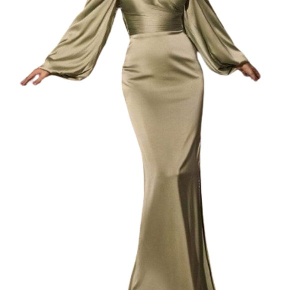 Ladivine 7482 Evening Dress Green Size 8 - Picture 4 of 7